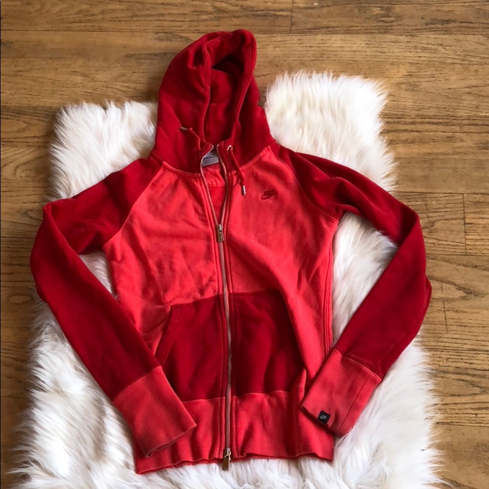 Nike color block zip up hoodie